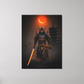 Cyberpunk Samurai Futuristic Warrior Canvas Afdruk (Voorkant)