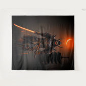 Cyberpunk Samurai Futuristic Warrior Wandkleed (Voorkant (horizontaal))