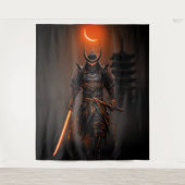 Cyberpunk Samurai Futuristic Warrior Wandkleed (Voorkant)