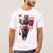 Cyberpunk Samurai Girl Fox Mask  T-shirt (Voorkant)