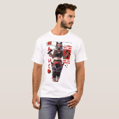 Cyberpunk Samurai Girl Fox Mask  T-shirt (Voorkant volledig)
