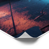 Cyberpunk Samurai Girl | Neon City Warrior Poster (Hoek)