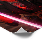 Cyberpunk Samurai Girl Poster (Hoek)