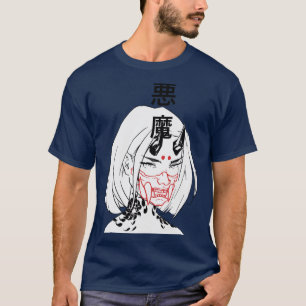 Cyberpunk Samurai Kwaad Meisje T-shirt