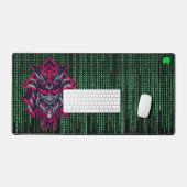 Cyberpunk Samurai Matrix Desk Mat (Keyboard & Muis)