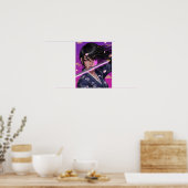 Cyberpunk Samurai Meisje Poster (Keuken)