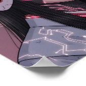 Cyberpunk Samurai Meisje Poster (Hoek)