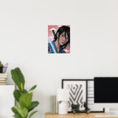 Cyberpunk Samurai Meisje Poster (Thuiskantoor)