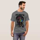Cyberpunk Samurai Neon Warrior T-shirt (Voorkant volledig)