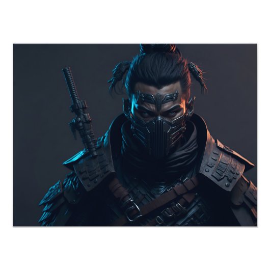 Cyberpunk Samurai Poster (Voorkant)