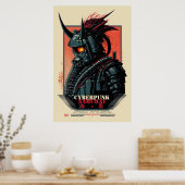 Cyberpunk Samurai Poster (Keuken)