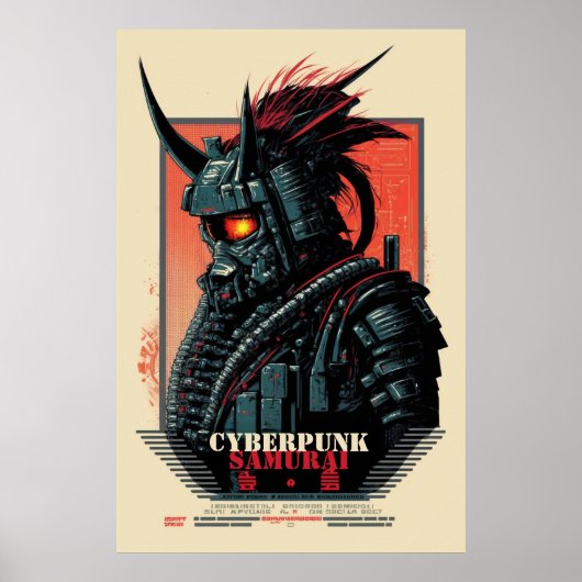 Cyberpunk Samurai Poster (Voorkant)