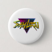 Cyberpunk Samurai Ronde Button 5,7 Cm (Voorkant)