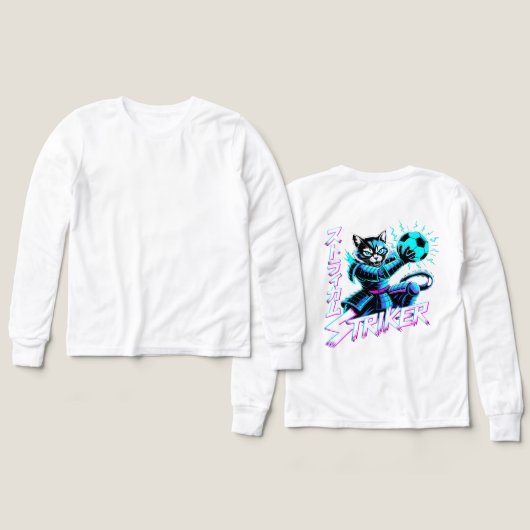 Cyberpunk Samurai Striker Cat For Gamers & Soccer (Voorkant /achterkant)