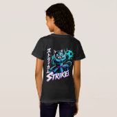 Cyberpunk Samurai Striker Cat For Gamers & Soccer  T-shirt (Achterkant volledig)