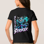 Cyberpunk Samurai Striker Cat For Gamers & Soccer Tri-Blend Shirt (Achterkant)