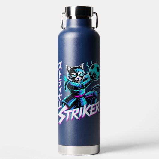 Cyberpunk Samurai Striker For Gamers & Athletes Waterfles (Voorkant)