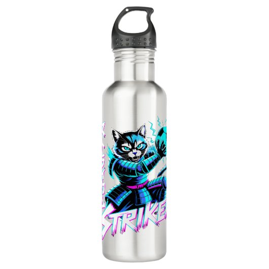 Cyberpunk Samurai Striker For Gamers & Athletes Waterfles (Voorkant)