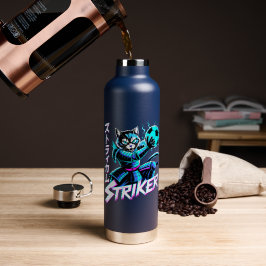 Cyberpunk Samurai Striker Voor Gamers & Atleten Waterfles