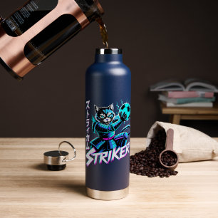 Cyberpunk Samurai Striker Voor Gamers & Atleten Waterfles