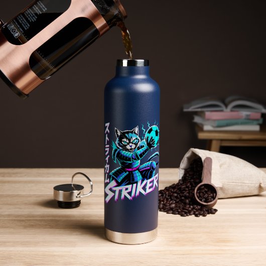 Cyberpunk Samurai Striker Voor Gamers & Atleten Waterfles (Koffie (Gedraaid) )