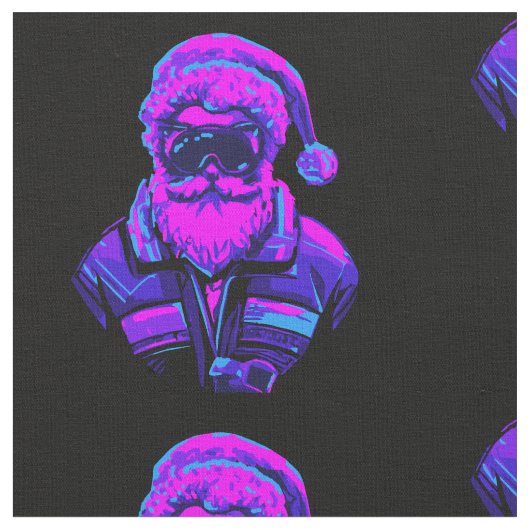 Cyberpunk Santa Claus Stof (Close Up)