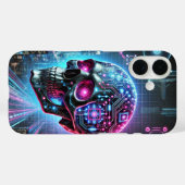 Cyberpunk schedel Case-Mate iPhone case (Achterkant (horizontaal))