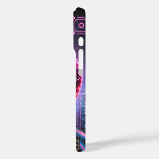 Cyberpunk schedel Case-Mate iPhone case (Achterkant / Links)