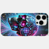 Cyberpunk schedel Case-Mate iPhone case (Achterkant (horizontaal))
