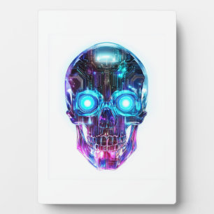 Cyberpunk Schedel Koning Fotoplaat