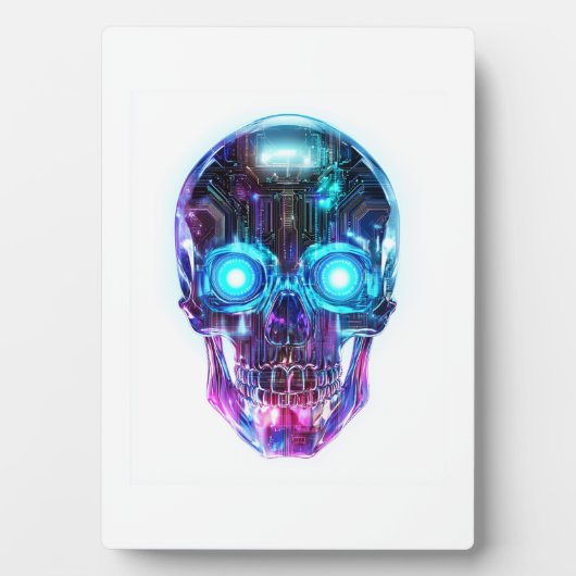 Cyberpunk Schedel Koning Fotoplaat (voorkant)