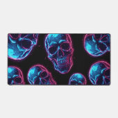 Cyberpunk Schedel Neon Synthwave Gloed Gamer Goth Bureaumat (Voorkant)