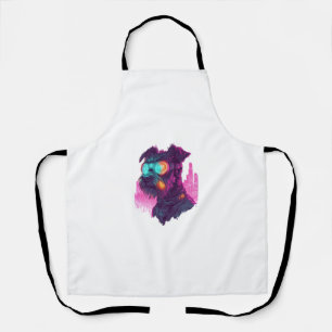 Cyberpunk Schnauzer � Futuristische Neon Hond Schort