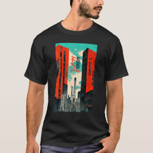 Cyberpunk Sci-fi Dystopia City Ukiyo-e Japans Re T-shirt