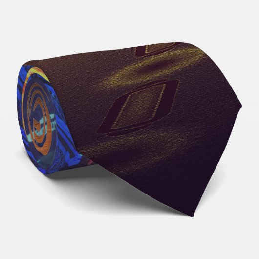 Cyberpunk Scifi Futuristic Night City Stropdas (Opgerold)