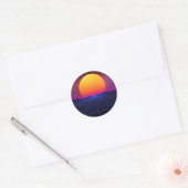 cyberpunk scifi synthwave eletronisch punk ronde sticker (Envelop)