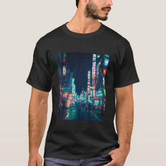 Cyberpunk Shinjuku Glitch Essential T-shirt