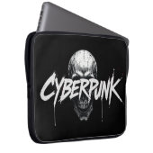 Cyberpunk Skull Graffiti Neopreen Laptop Sleeve (Voorkant Rechts)