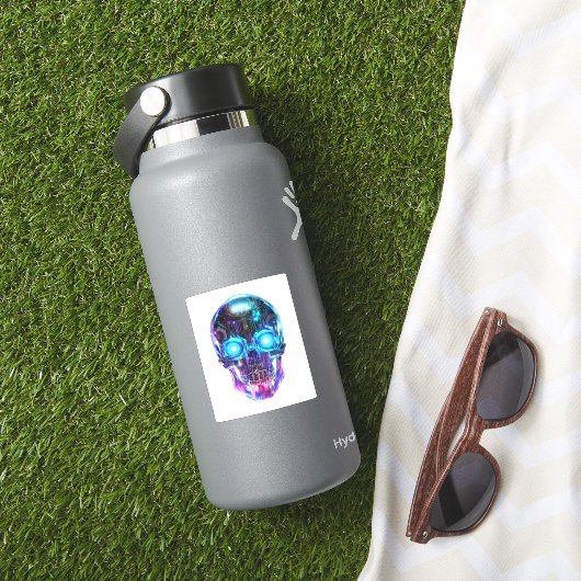 Cyberpunk Skull King Sticker (HydroFlask Insitu)