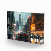 Cyberpunk Skyscrapper City Cars Fotoblokken (Rechts)
