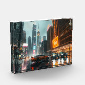 Cyberpunk Skyscrapper City Cars Fotoblokken (Links)