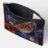 Cyberpunk Sparrow in Neon CityScape Etui (Open)