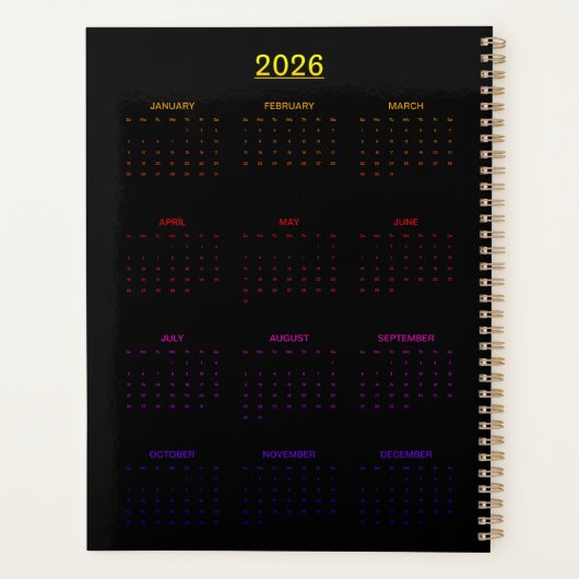 Cyberpunk Sparrow in Neon Cityscape Planner (Achterkant)