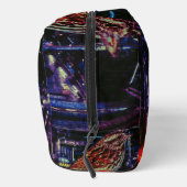 Cyberpunk Sparrow in Neon CityScape Toilettasje (Rechts)