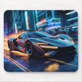 Cyberpunk Speedster: futuristische supercar in de Muismat (Voorkant)