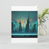 cyberpunk stad kaart (Staand voorkant)