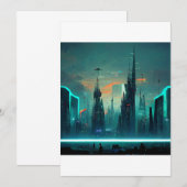 cyberpunk stad kaart (Voorkant / Achterkant)