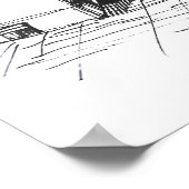 Cyberpunk stadskunst poster (Hoek)