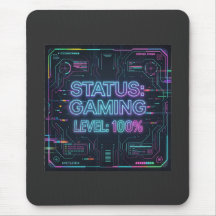 Cyberpunk Status Gaming Level 100 muismat