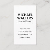 Cyberpunk-stijlbalk | Groot lettertype Visitekaartje (Achterkant)